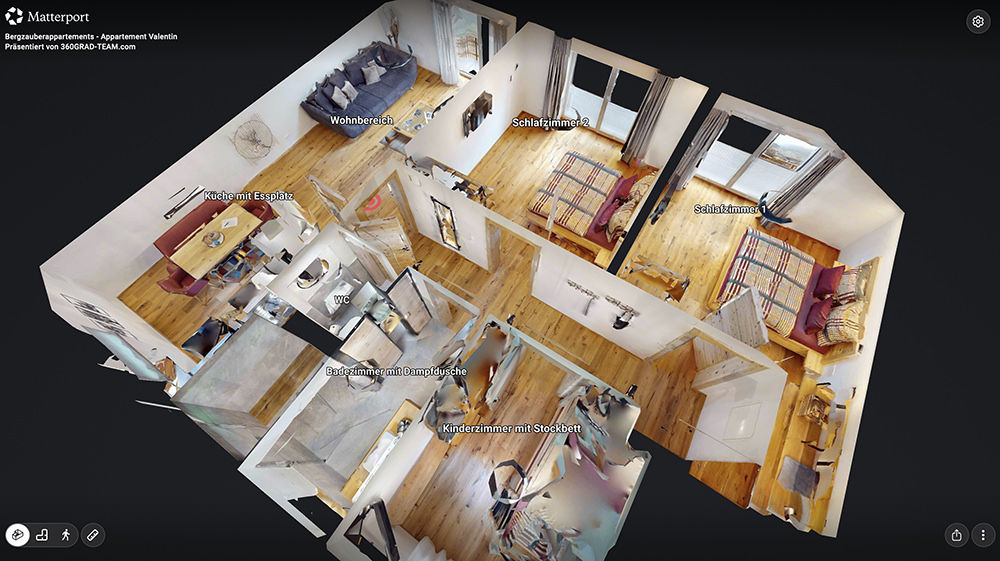Matterport im Bergzauber Appartement Valentin